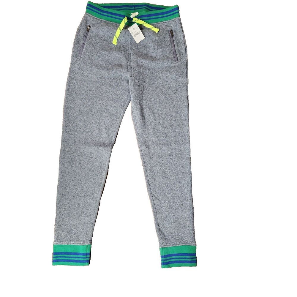J.CREW CREWCUTS GREY MULTICOLOR STRIPE ELASTIC WAIST STRETCH LEGGINGS Sz 16 NWT